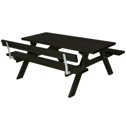 Plus Bord/bænkesæt Med 1 Ryglæn 177 Cm Sort