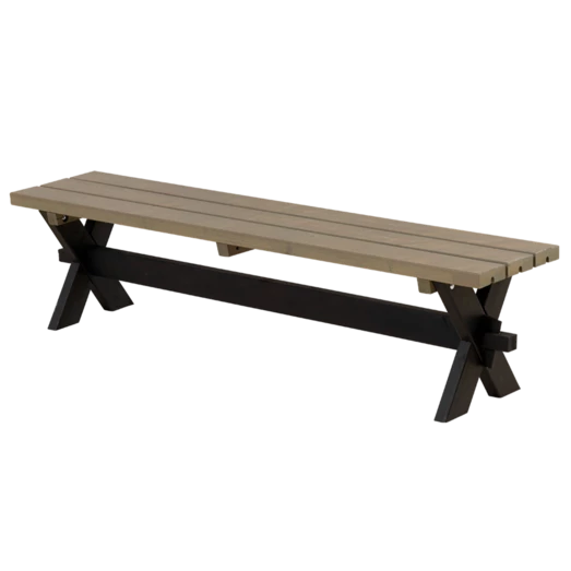 Plus Nostalgi Plankebænk 177 Cm Sort/gråbrun