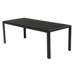 Guldborg Havebord Sort, 205 X 90 Cm
