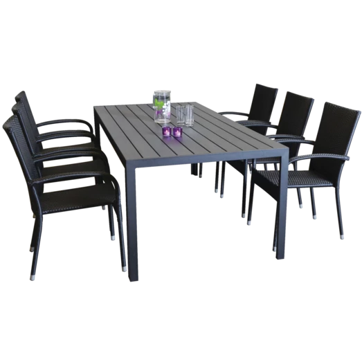 Egholm Havemøbelsæt Med 6 Dublin Havestole