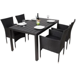 Sandro Havemøbelsæt Med 4 Bali Havestole