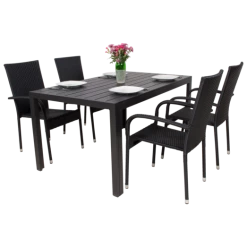 Sandro Havemøbelsæt Med 4 Galway Havestole