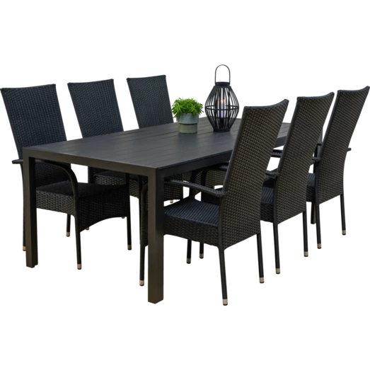 Egholm Havemøbelsæt Med 6 Korfu Havestole