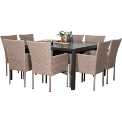 Munkebo Havemøbelsæt Med 8 Natur Bima Havestole