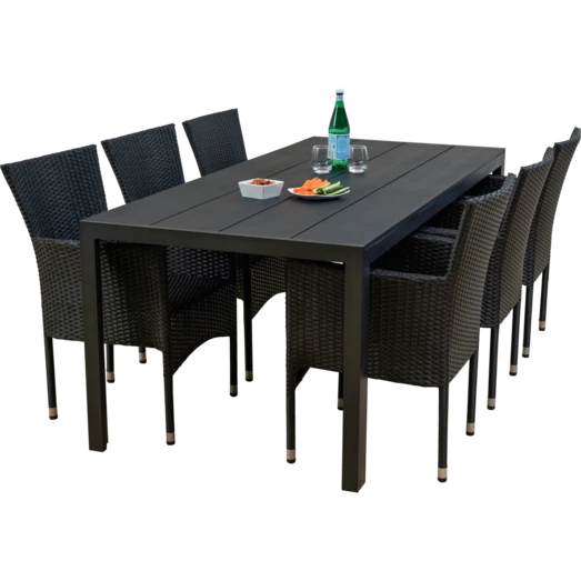 Guldborg Havemøbelsæt Med 6 Bali Havestole Og Grå Hynder - Billede 3