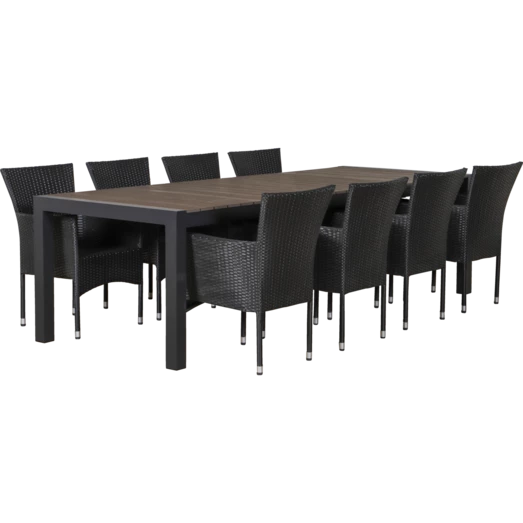 Tåsinge Havemøbelsæt Med 8 Alba Stole - Billede 3