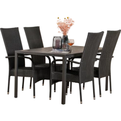 Sandro Havemøbelsæt Med 4 Korfu Havestole