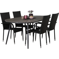 Tibberup Havemøbelsæt Med 4 Dublin Havestole