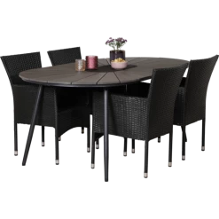 Tibberup Havemøbelsæt Med 4 Alba Havestole