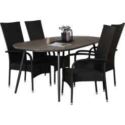 Tibberup Havemøbelsæt Med 4 Korfu Havestole