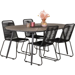 Tibberup Havemøbelsæt Med 4 Nyby Havestole