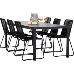 Egholm Havemøbelsæt Med 6 Nyby Havestole