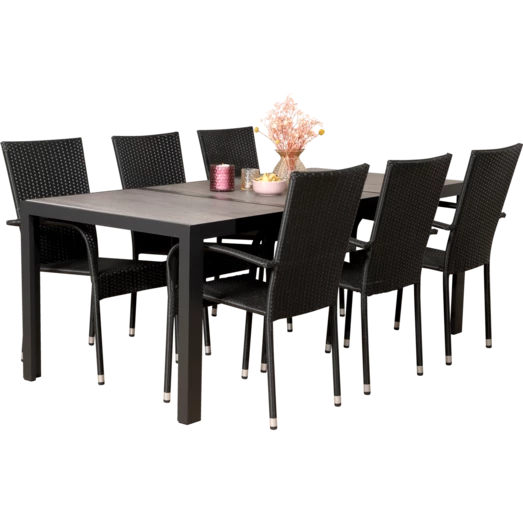 Liseleje Havemøbelsæt Med 6 Galway Havestole - Billede 2