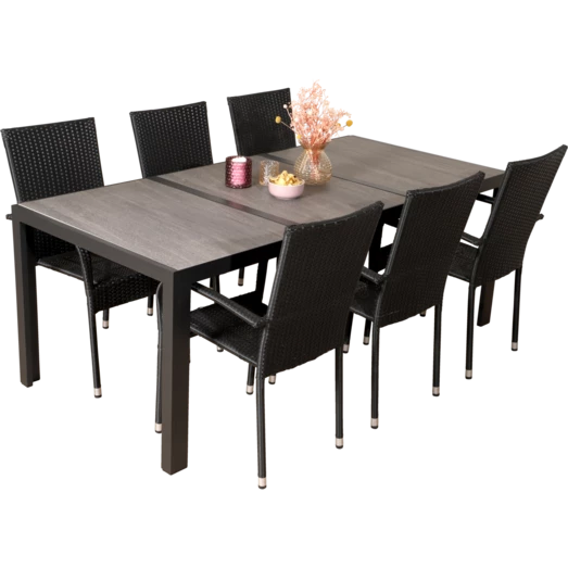 Liseleje Havemøbelsæt Med 6 Galway Havestole - Billede 3