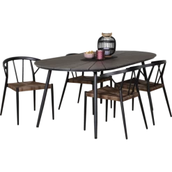 Tibberup Havemøbelsæt Med 4 Byskov Havestole