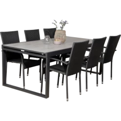 Hellebæk Havemøbelsæt Med 6 Galway Havestole