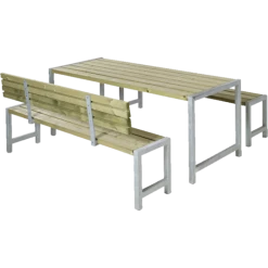 Plus Plankesæt Med 1 Ryglæn 186 Cm Trykimp