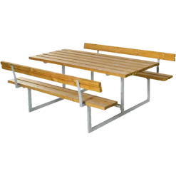 Plus Basic Bord/bænkesæt Med 2 Ryglæn 177 Cm Lærk