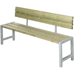 Plus Plankebænk Med Ryglæn 176 Cm Trykimp