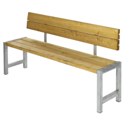 Plus Plankebænk Med Ryglæn 176 Cm Lærk
