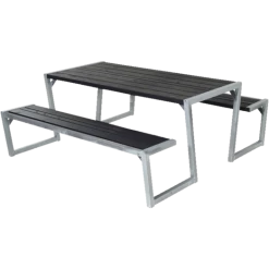 Plus Zigma Bord/bænkeesæt 176 Cm Sort