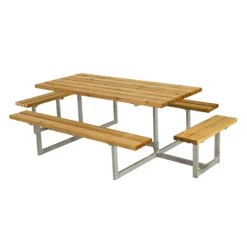 Plus Basic Bord/bænkesæt Med 2 Påbygninger 260 Cm Lærk