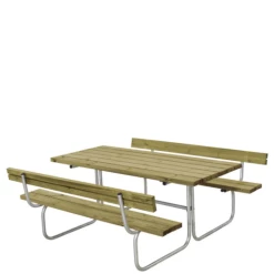 Plus Classic Bord/bænkesæt Med 2 Ryglæn 177 Cm Trykimp