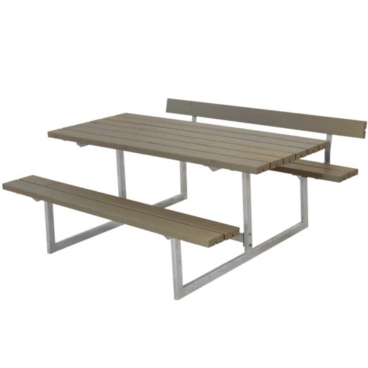 Plus Basic Bord/bænkesæt Med 1 Ryglæn 177 Cm Gråbrun