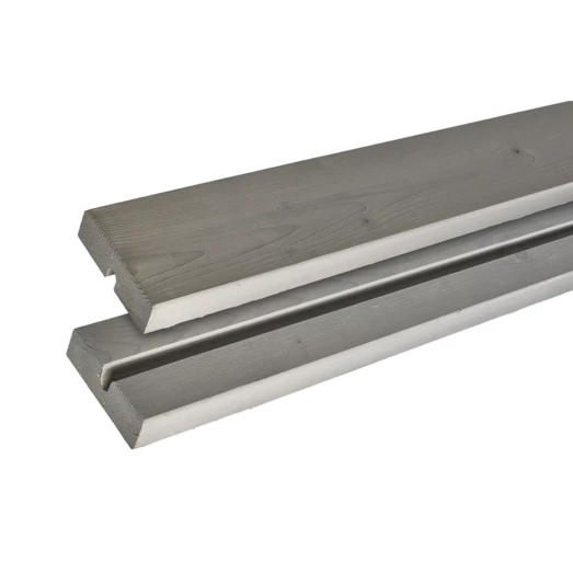 Plus Plankebænk Med Ryglæn 176 Cm Gråbrun - Billede 2