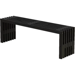 Plus Rustik Trallebænk Design, Grundmalet Sort 138x36x45 Cm