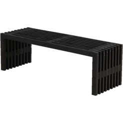 Plus Rustik Trallebænk Design, Grundmalet Sort 138x49x45 Cm