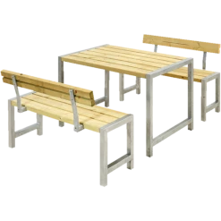 Plus Cafe Plankesæt Med 2 Ryglæn 127 Cm Trykimp