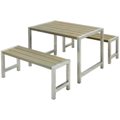 Plus Cafe Plankesæt 127 Cm Gråbrun