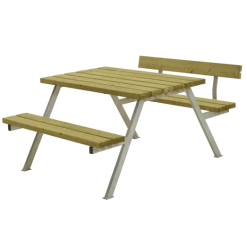 Plus Alpha Bord- Og Bænkesæt Med 1 Ryglæn Trykimprægneret