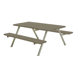 Plus Alpha Bord- Og Bænkesæt Gråbrun