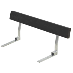 Plus Ryglæn Til Bord/bænkesæt 118 Cm Replast Sort