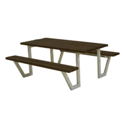 Plus Wega Bord/bænkesæt 177 Cm Sort