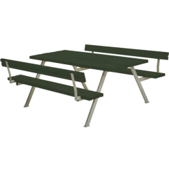 Plus Alpha Bord- Og Bænkesæt Med 2 Ryglæn Grøn