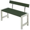 Plus Café Plankebænk Med 1 Ryglæn 127 Cm Grøn