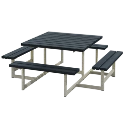 Plus Picnic Bord/bænkesæt 200 Cm Sort