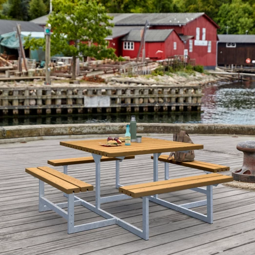 Plus Picnic Bord/bænkesæt 200 Cm Teak - Billede 3