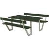 Plus Wega Bord/bænkesæt Med 2 Ryglæn 177 Cm Grøn