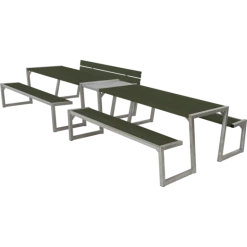 Plus Zigma Bord/bænkesæt Med 1 Ryglæn 392 Cm Grøn