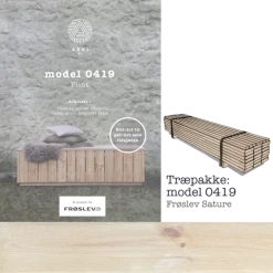 Arki Kit Gør-det-selv Plint Bænk 0419 Inkl. Sature Træpakke