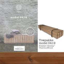 Arki Kit Gør-det-selv Plint Bænk 0419 Inkl. Thermowood Træpakke