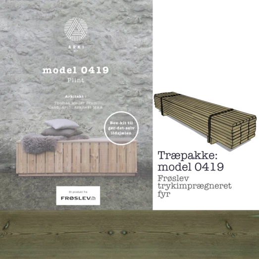 Arki Kit Gør-det-selv Plint Bænk 0419 Inkl. Trykimprægneret Træpakke