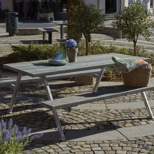 Plus Alpha Bord- Og Bænkesæt Retextil Grå - Billede 3