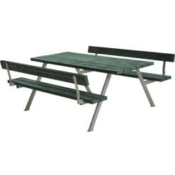 Plus Alpha Bord- Og Bænkesæt Med 2 Ryglæn Retextil Grøn