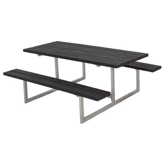 Plus Basic Bord/bænkesæt 177 Cm Retextil Sort