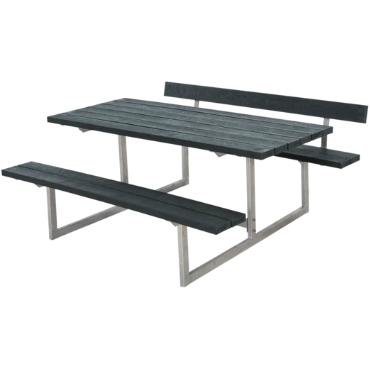 Plus Basic Bord/bænkesæt Med 1 Ryglæn 177 Cm Retextil Grå